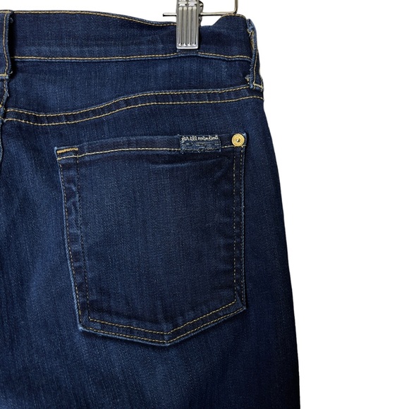 7 for all Mankind ‘The Cropped Skinny’ Blue Denim Stretch Jeans Size 28 - Picture 6 of 8